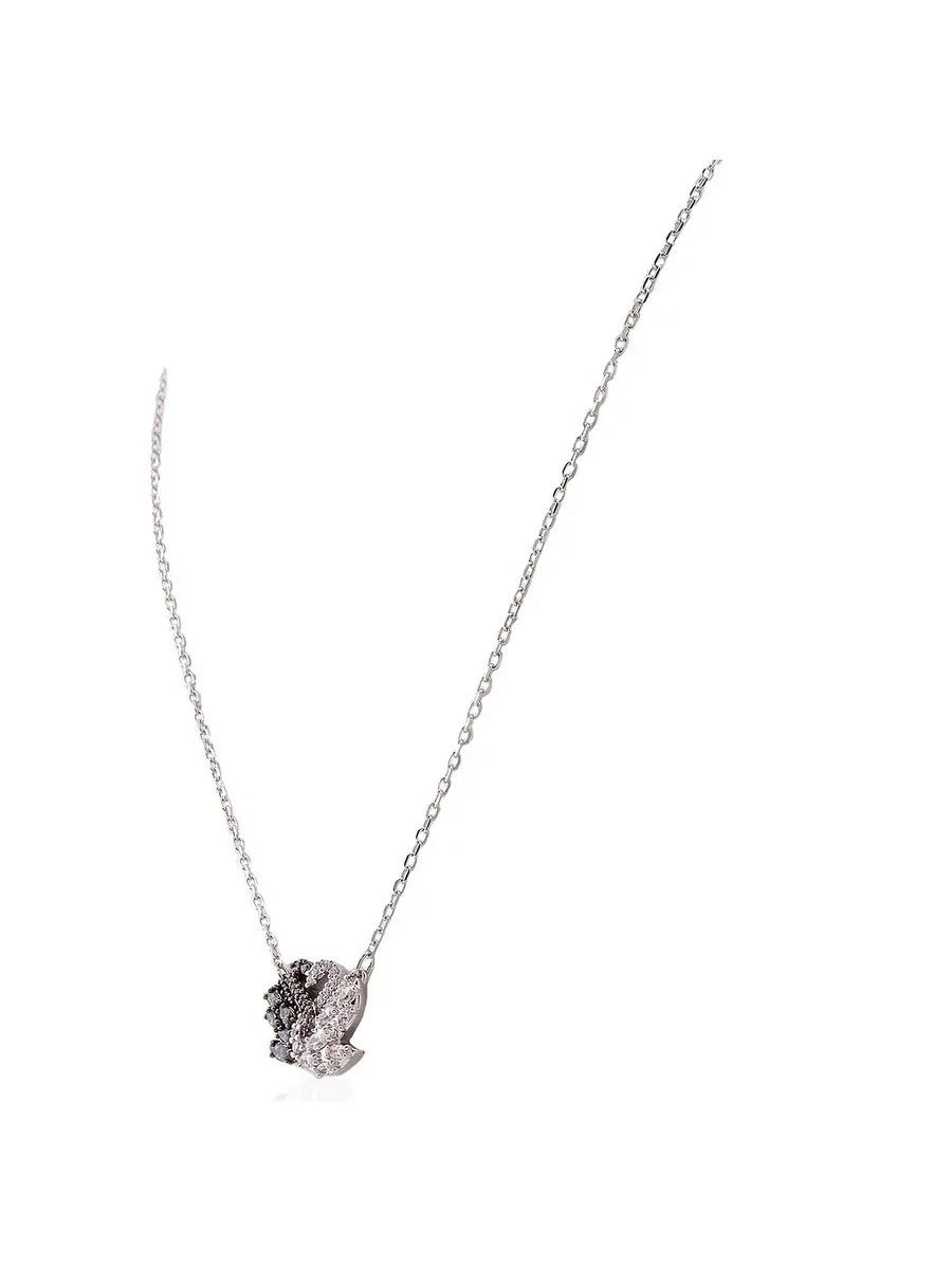 Подвеска-ожерелье с лебедем Swarovski — изображение 3 из 4, оттенок черный/белый