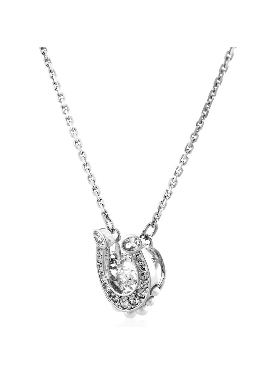 Кулон-ожерелье Swarovski Symbolica в виде подковы — изображение 4 из 5, оттенок белый