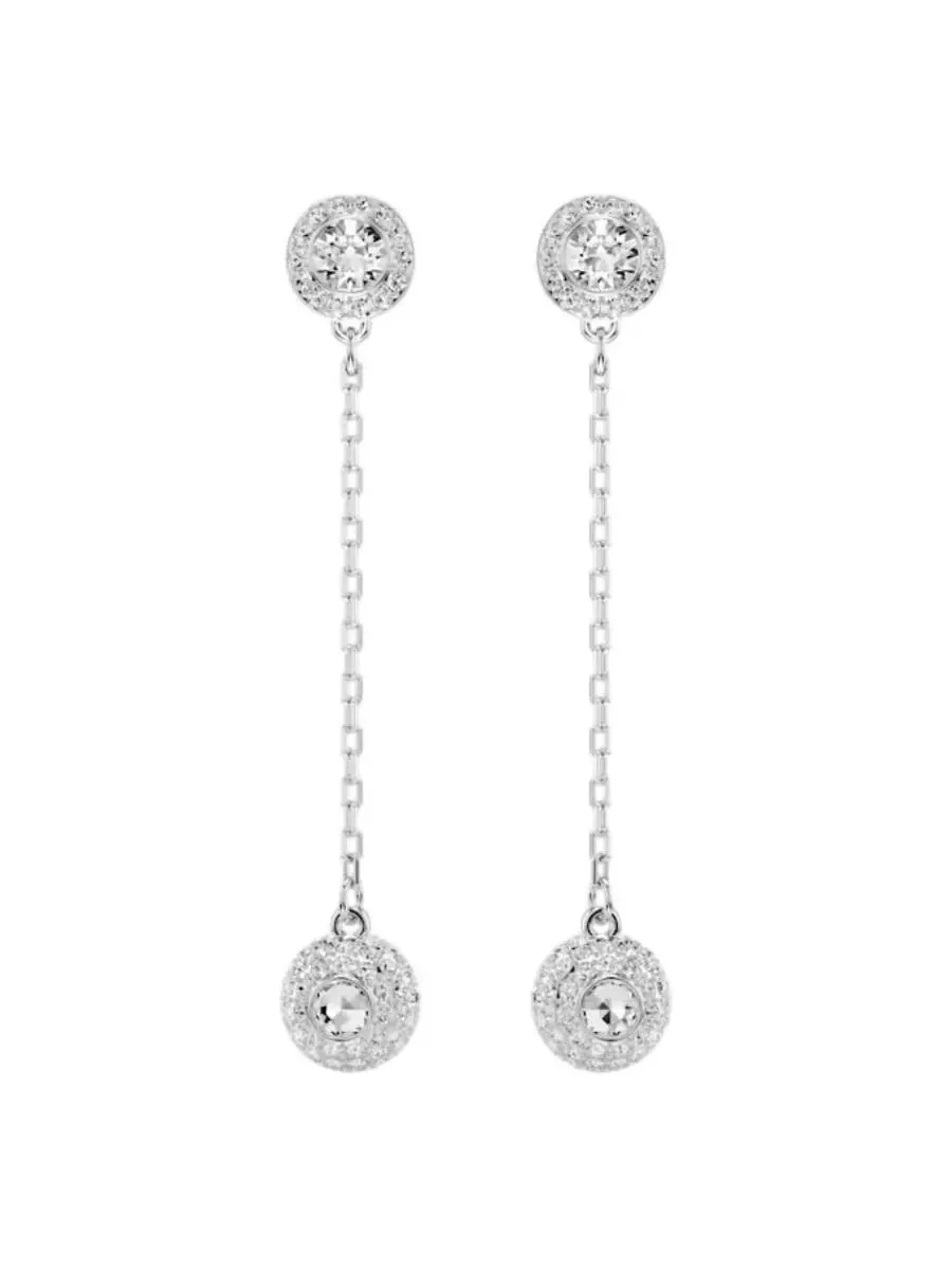 Серьги-подвески Swarovski Una Angelic с родиевым покрытием