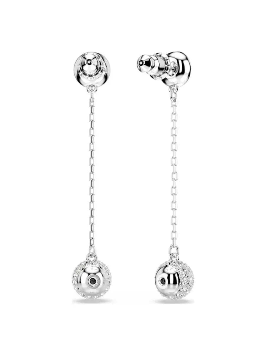 Серьги-подвески Swarovski Una Angelic с родиевым покрытием — изображение 2 из 4, оттенок белый