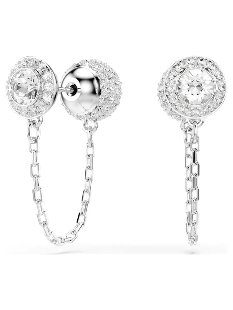 Серьги-подвески Swarovski Una Angelic с родиевым покрытием — изображение 3 из 4, оттенок белый