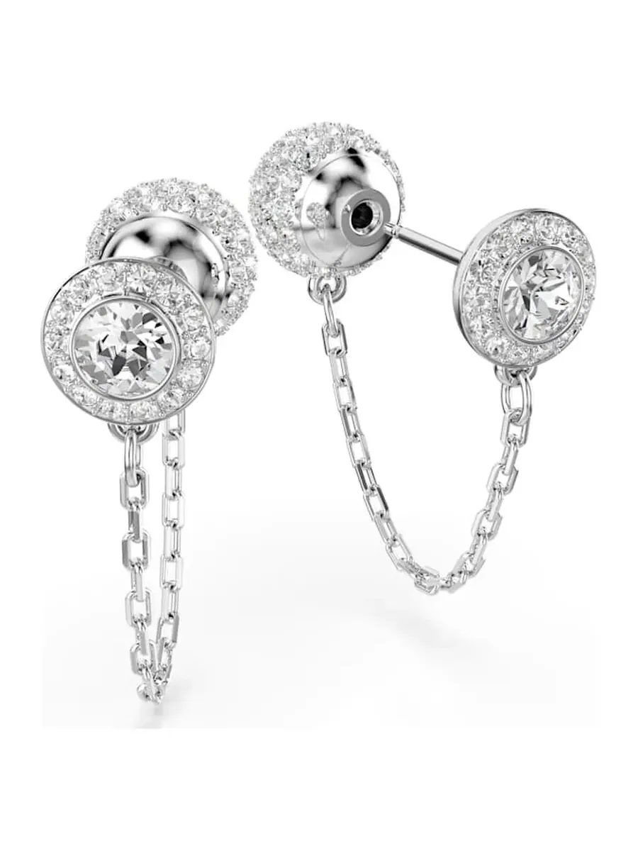 Серьги-подвески Swarovski Una Angelic с родиевым покрытием — изображение 4 из 4, оттенок белый
