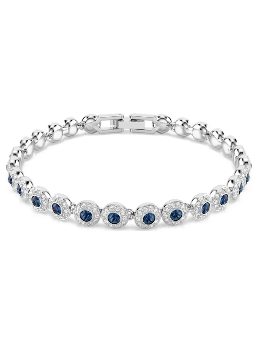 Браслет для тенниса Swarovski Una Angelic с родиевым покрытием