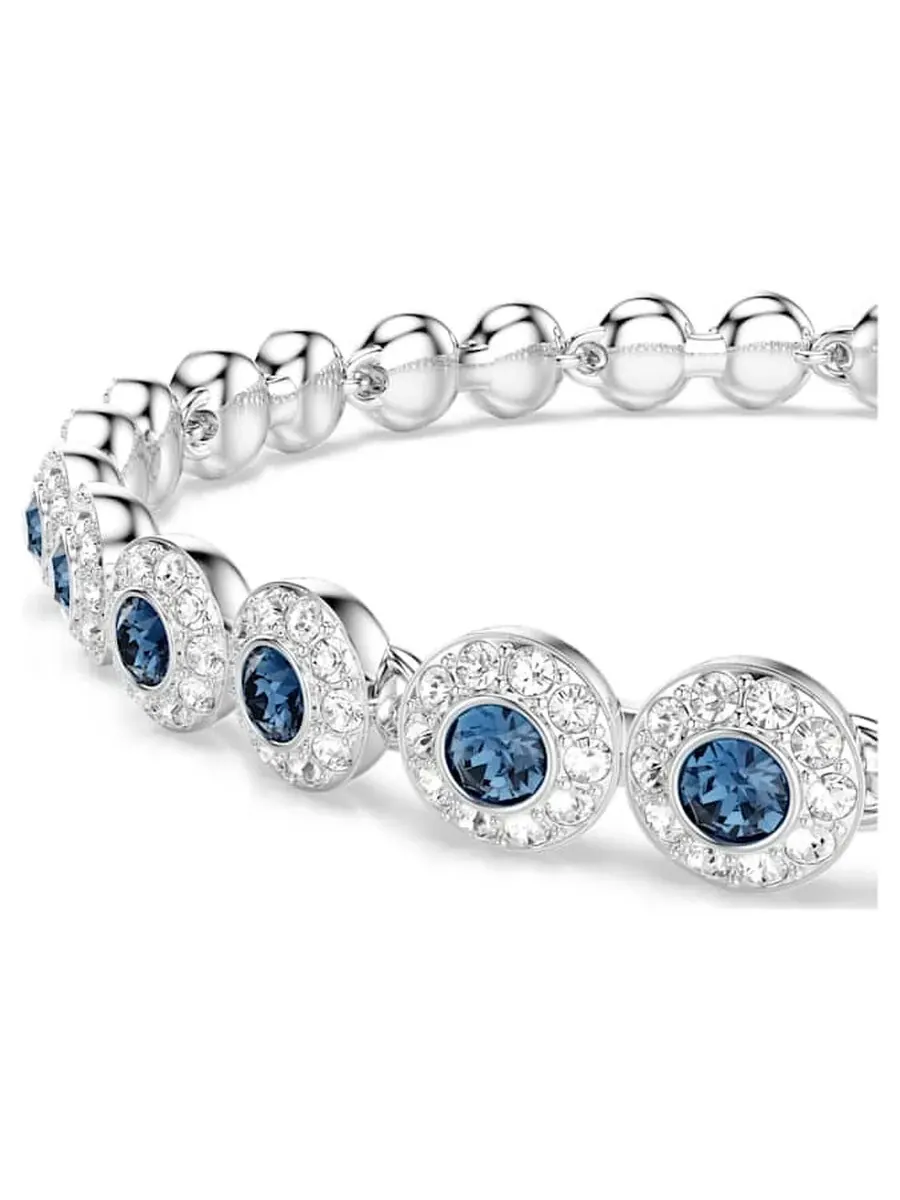 Браслет для тенниса Swarovski Una Angelic с родиевым покрытием — изображение 3 из 4, оттенок синий