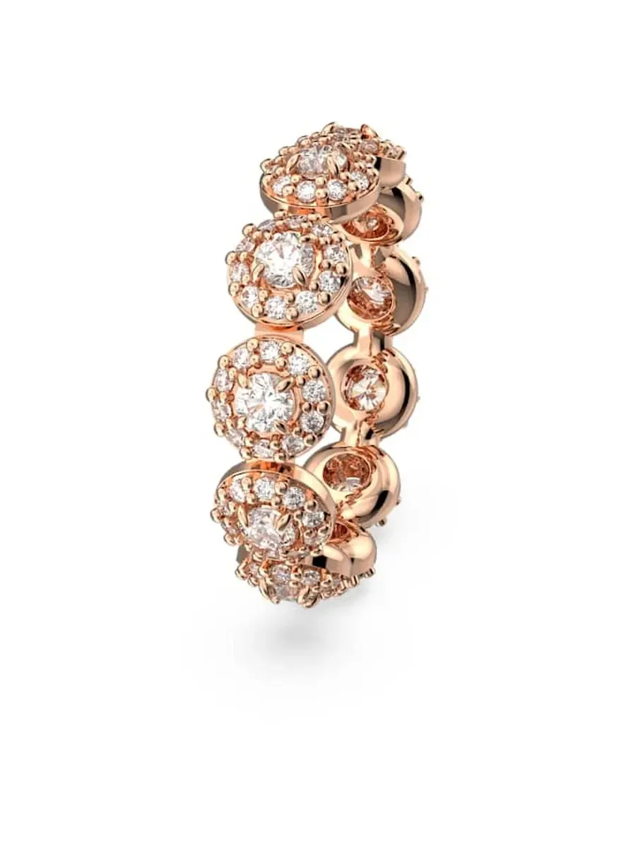 Кольцо Swarovski Una с ангельским мотивом, покрытое розовым золотом — изображение 3 из 3, оттенок белый
