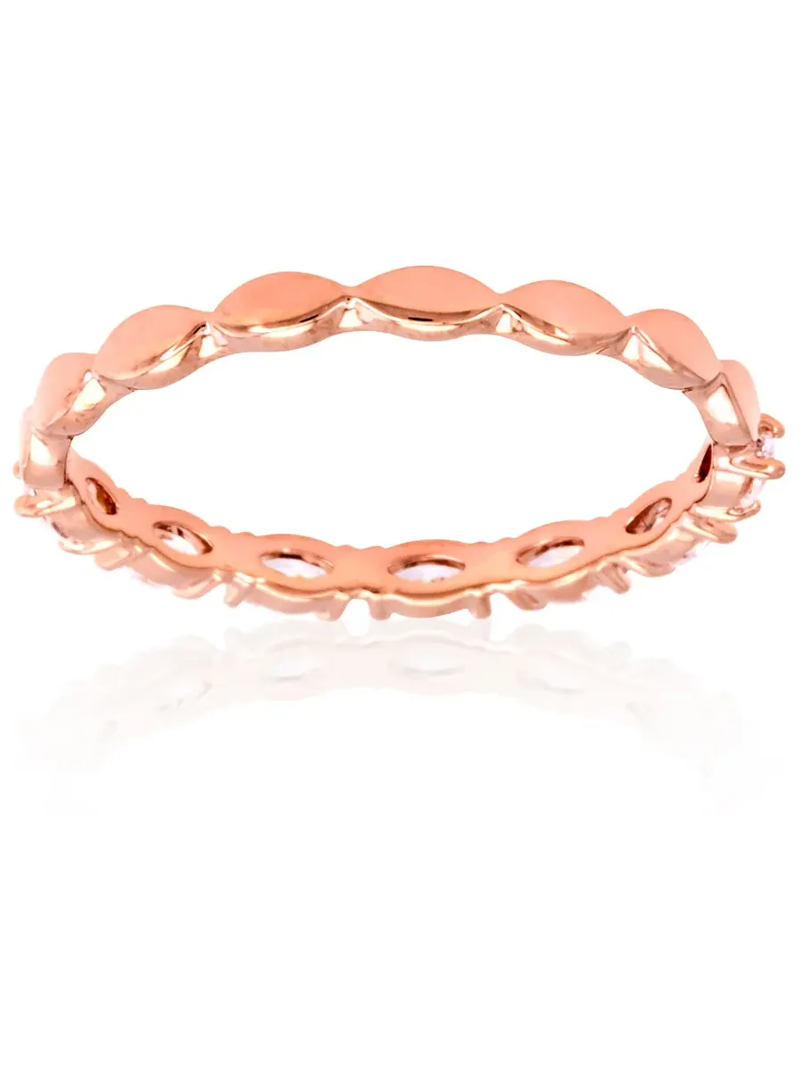 Кольцо Swarovski Vittore Band из розового золота с блестящим белым покрытием — изображение 2 из 2, оттенок белый
