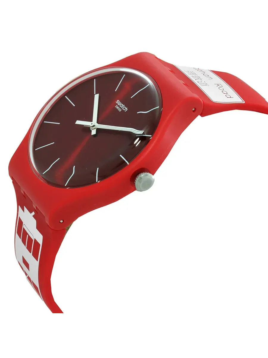Часы Swatch Flower Bay Quartz с красным циферблатом для мужчин и женщин SUOZ232 — изображение 2 из 3, оттенок красный