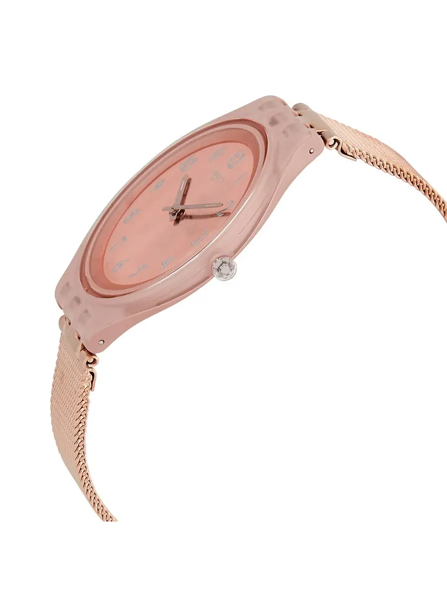 Женские часы Swatch Skinchic Quartz с розовым циферблатом SVUP100M — изображение 2 из 3, оттенок розовый