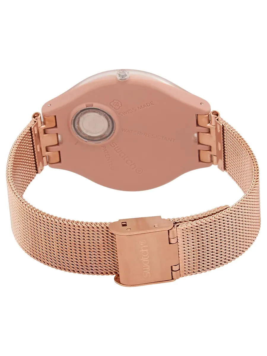 Женские часы Swatch Skinchic Quartz с розовым циферблатом SVUP100M — изображение 3 из 3, оттенок розовый