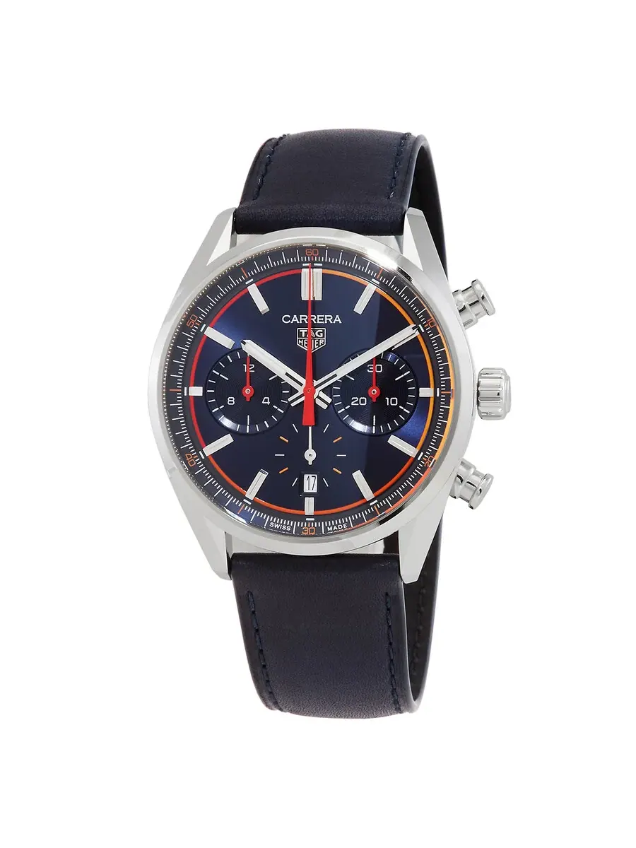 Мужские часы Tag Heuer Carrera Chronograph Automatic с синим циферблатом CBN201D.FC6543