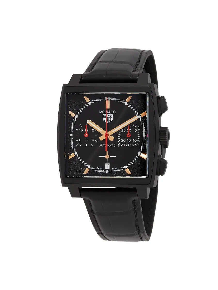 Мужские часы Tag Heuer Monaco Chronograph Automatic с черным циферблатом CBL2180.FC6497