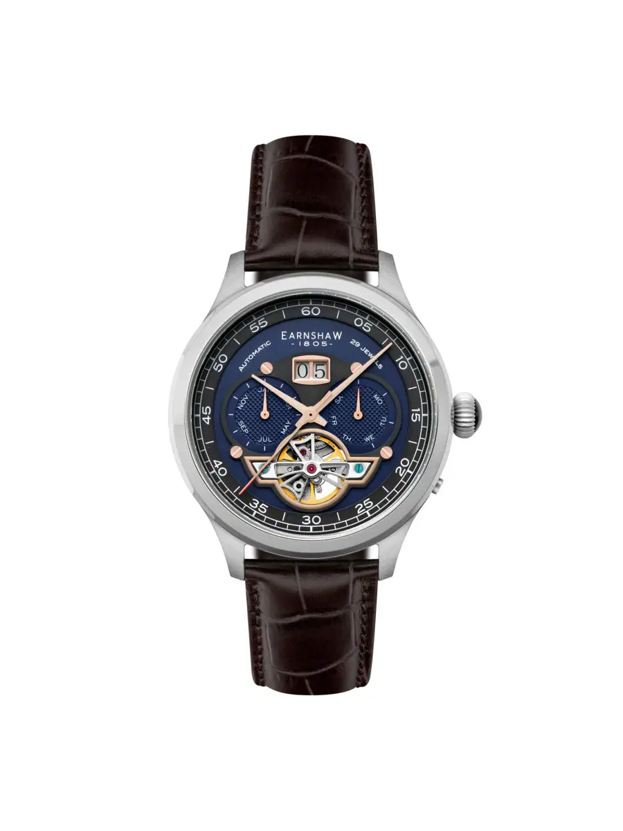 Мужские часы Thomas Earnshaw Baron с синим циферблатом ES-8187-02