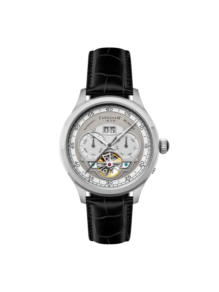 Мужские часы Thomas Earnshaw Baron Chronograph Automatic с серым циферблатом ES-8187-01
