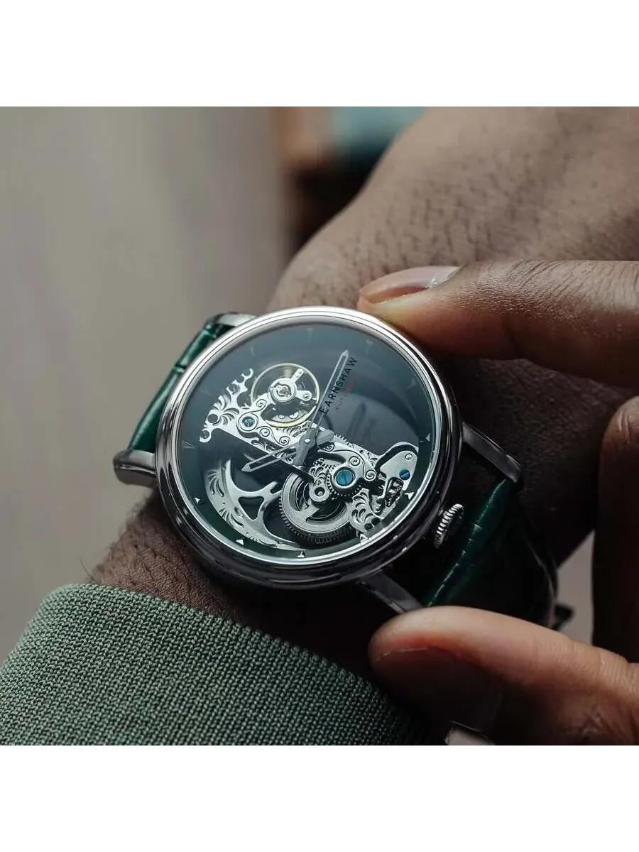 Мужские часы Thomas Earnshaw Fowler Bridge Green Dial ES-8225-05 — изображение 2 из 3, оттенок серебряный