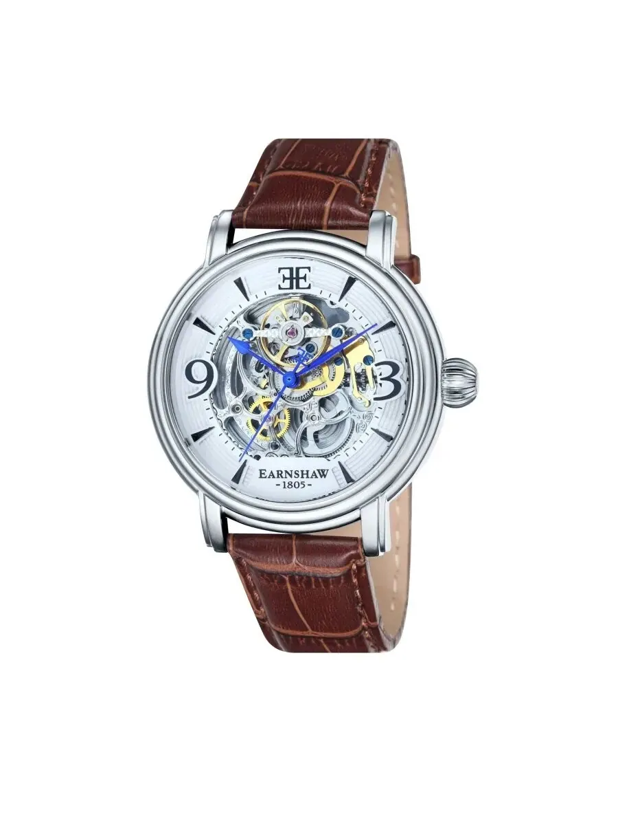 Мужские часы Thomas Earnshaw Longcase с автоматическим механизмом и белым циферблатом ES-8011-01