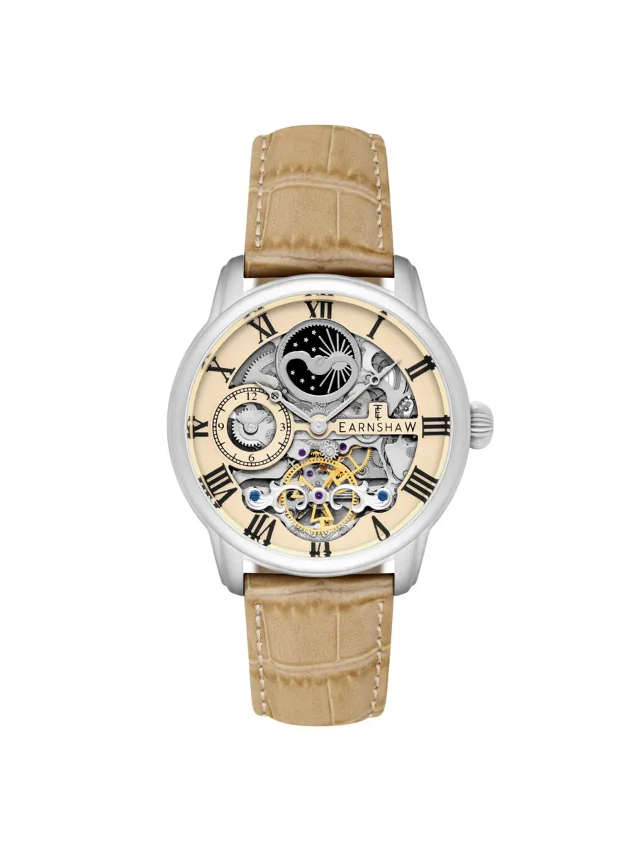 Мужские часы Thomas Earnshaw Longitude с бежевым циферблатом ES-8006-0D