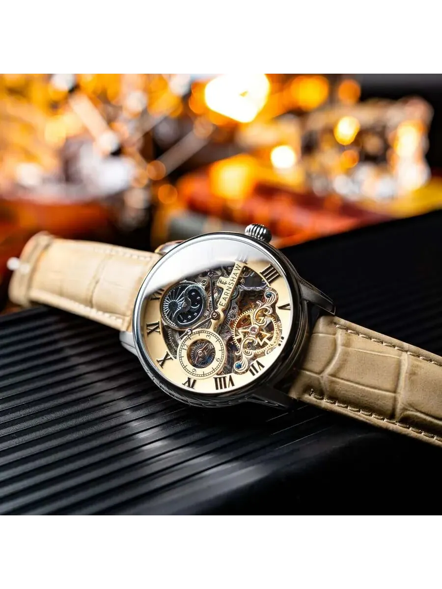 Мужские часы Thomas Earnshaw Longitude с бежевым циферблатом ES-8006-0D — изображение 3 из 3, оттенок серебряный