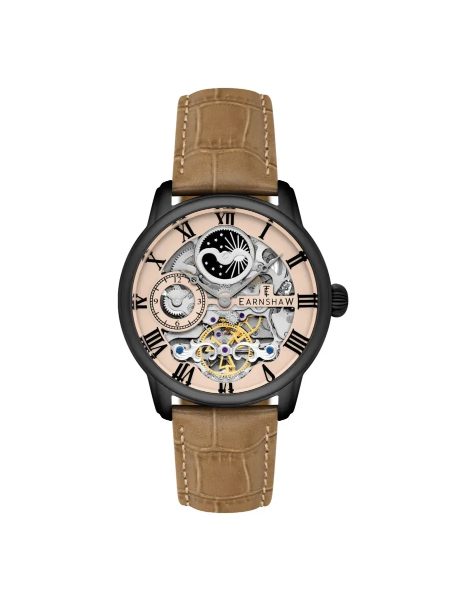 Мужские часы Thomas Earnshaw Longitude Brown с циферблатом, модель ES-8006-0G