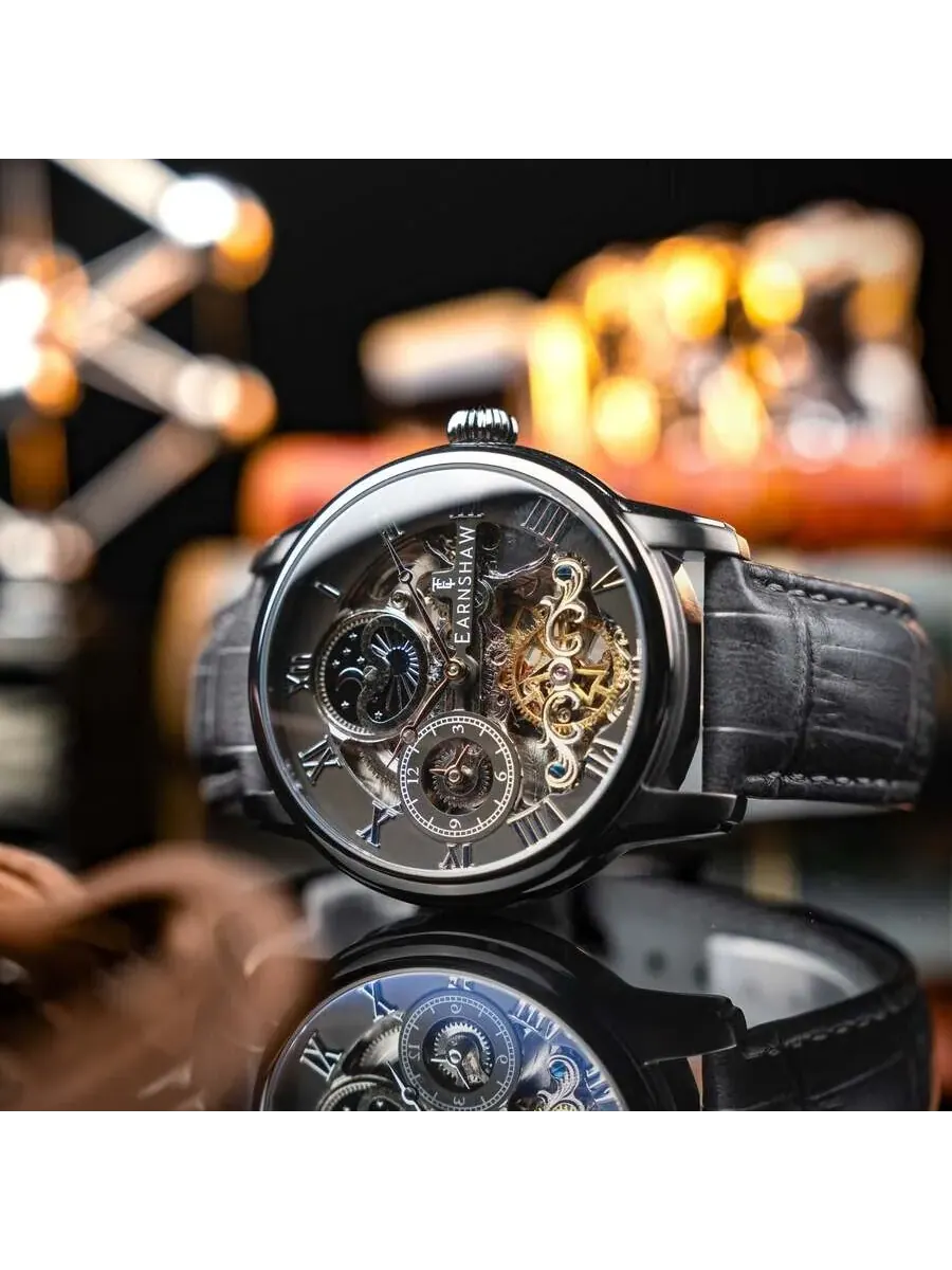 Мужские часы Thomas Earnshaw Longitude с серым циферблатом ES-8006-0F — изображение 2 из 3, оттенок серебряный