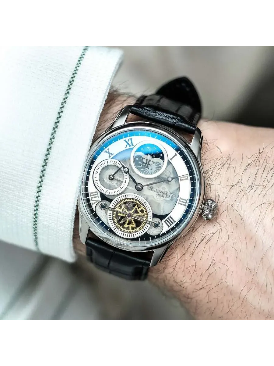 Мужские часы Thomas Earnshaw Longitude с серебристым циферблатом ES-8063-01 — изображение 2 из 3, оттенок серебряный