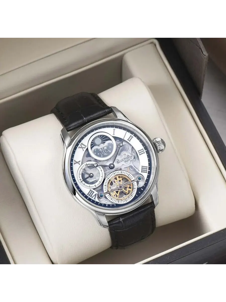 Мужские часы Thomas Earnshaw Longitude с серебристым циферблатом ES-8063-01 — изображение 3 из 3, оттенок серебряный