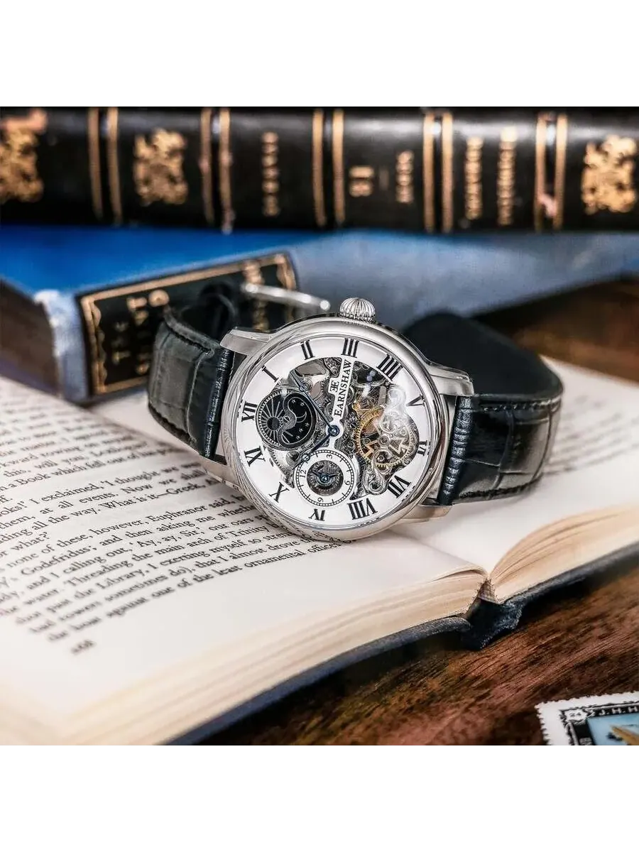 Мужские часы Thomas Earnshaw Longitude с белым циферблатом ES-8006-01 — изображение 3 из 3, оттенок серебряный