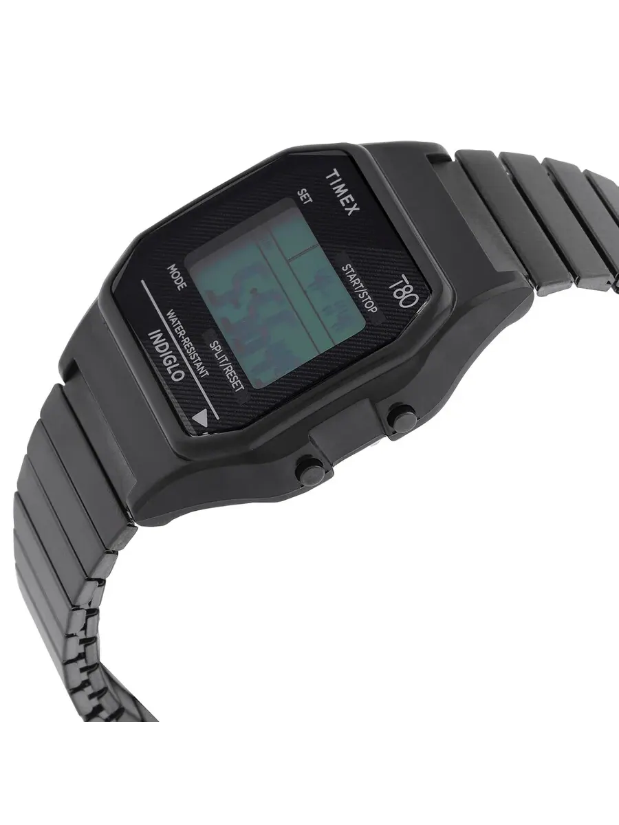 Унисекс-часы Timex 80 с будильником, кварцевые, цифровой дисплей, раздвижной браслет TW2R67000 — изображение 2 из 3