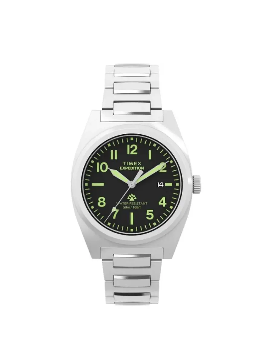 Мужские часы Timex Expedition North Quartz с черным циферблатом TW2Y18300 — серебристый