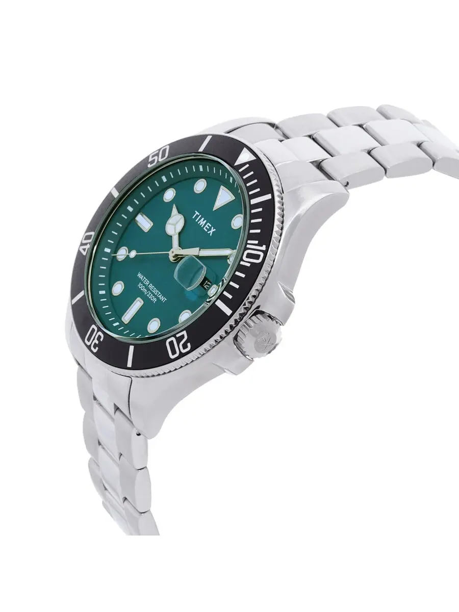 Мужские часы Timex Harborside Coast Quartz с зеленым циферблатом TW2V91900 — изображение 2 из 3, оттенок черный