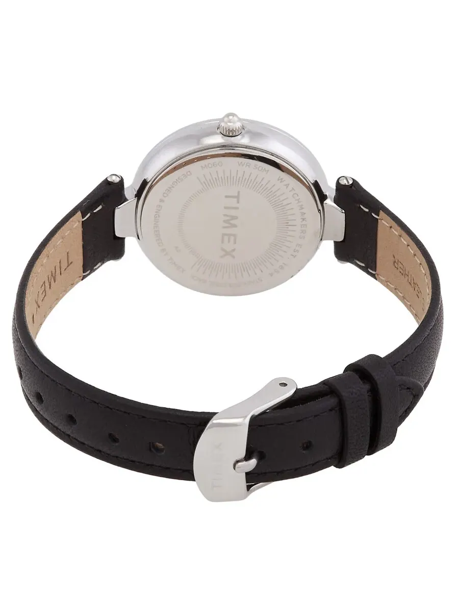 Женские кварцевые часы Timex с серебристым циферблатом и кристаллами, модель TW2V45200VQ — изображение 3 из 3