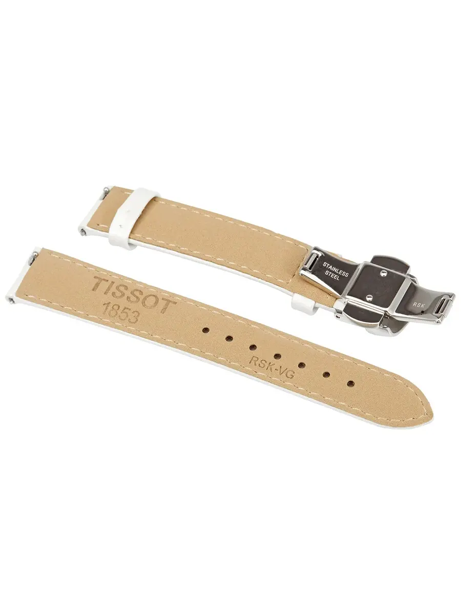Женские часы Tissot Automatic с белым перламутровым циферблатом и бриллиантами T132.007.11.116.00 — изображение 5 из 5