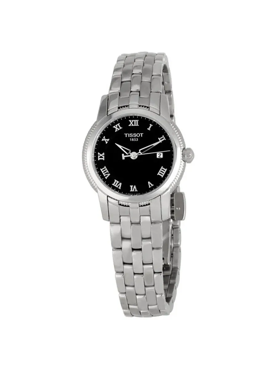 Женские часы Tissot Ballade III Quartz с черным циферблатом T031.210.11.053.00 — серебристый
