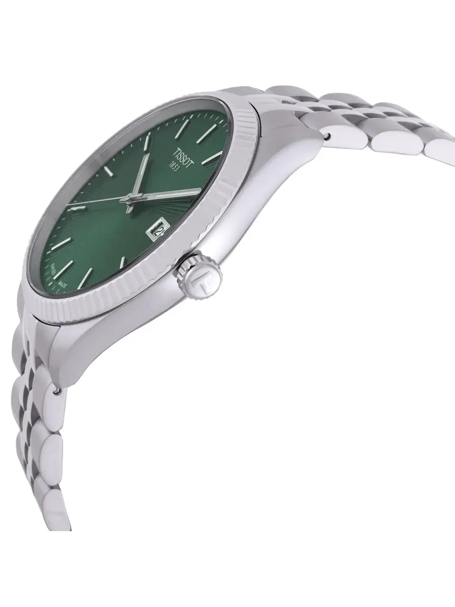 Мужские часы Tissot Ballade Quartz с зеленым циферблатом T1564101109100 — изображение 2 из 3, оттенок серебряный