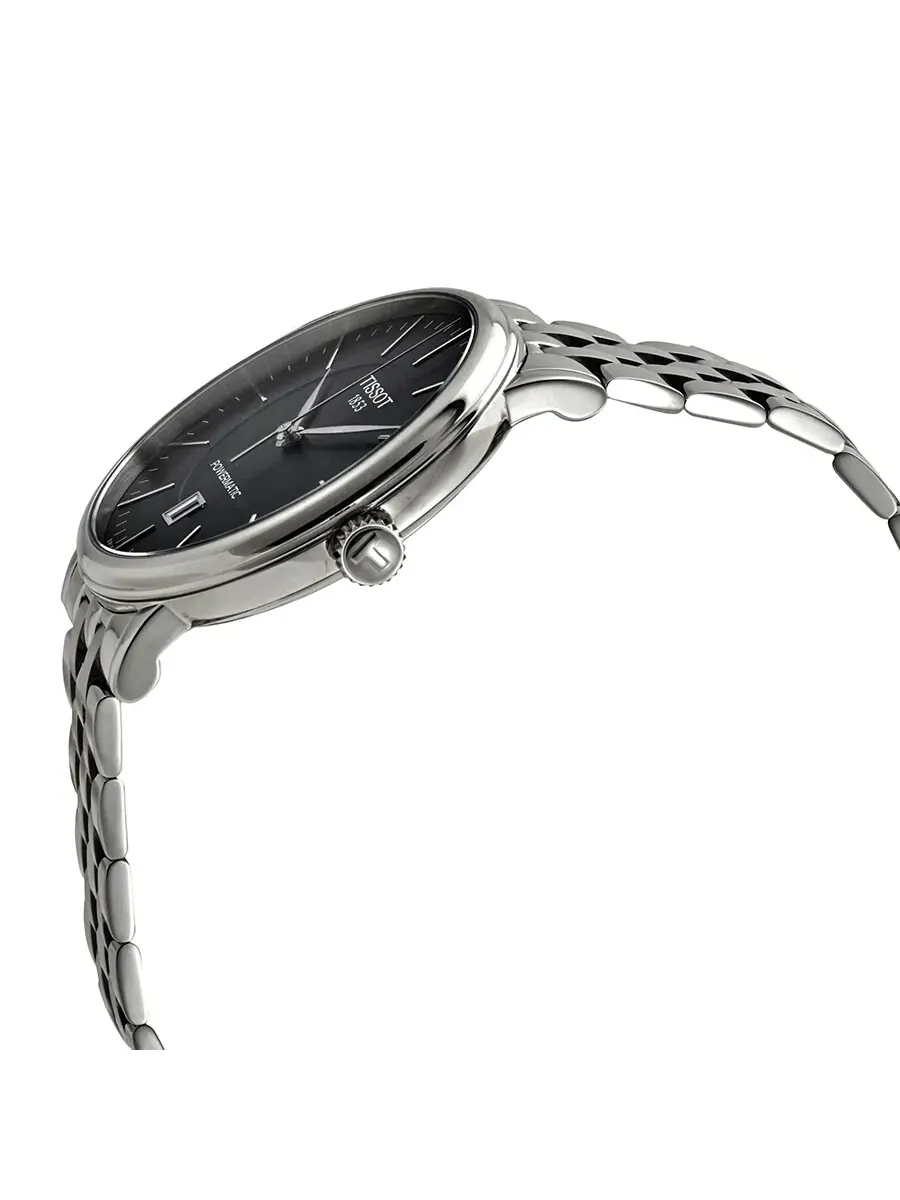 Мужские часы Tissot Carson Automatic с черным циферблатом T122.407.11.051.00 — изображение 2 из 3, оттенок серебряный