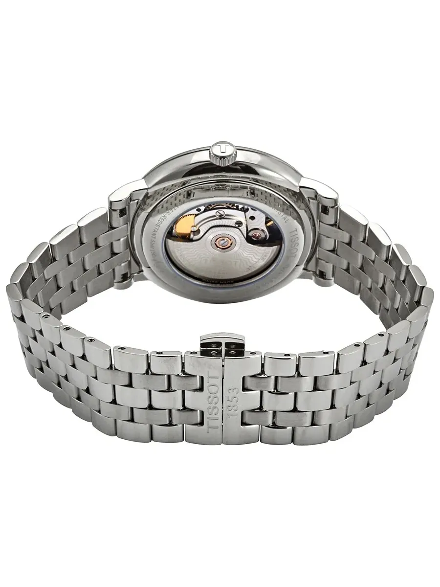 Мужские часы Tissot Carson Automatic с черным циферблатом T122.407.11.051.00 — изображение 3 из 3, оттенок серебряный
