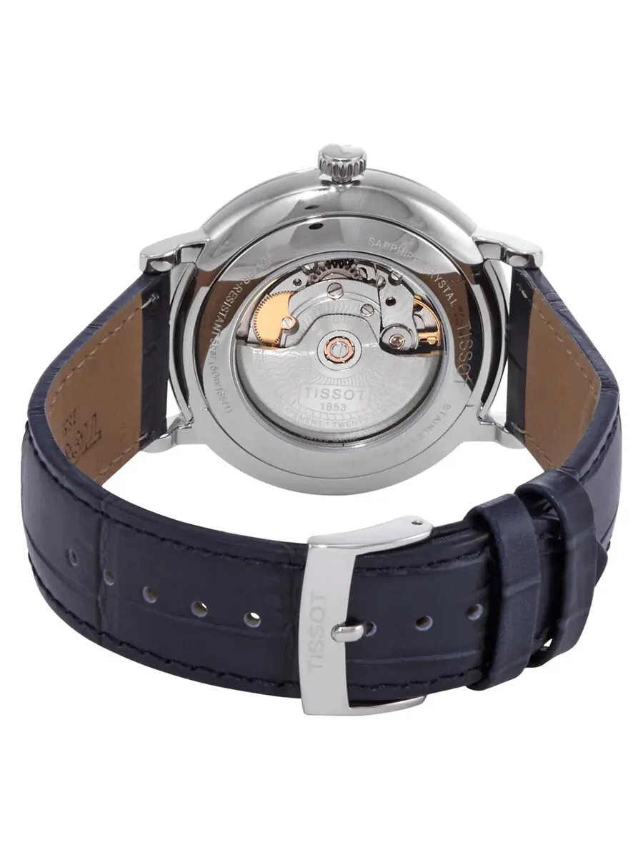 Мужские автоматические часы Tissot Carson с синим циферблатом T122.407.16.043.00 — изображение 3 из 3, оттенок серебряный