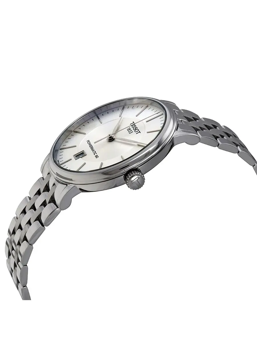 Мужские часы Tissot Carson Automatic с серебристым циферблатом T122.407.11.031.00 — изображение 2 из 3, оттенок серебряный