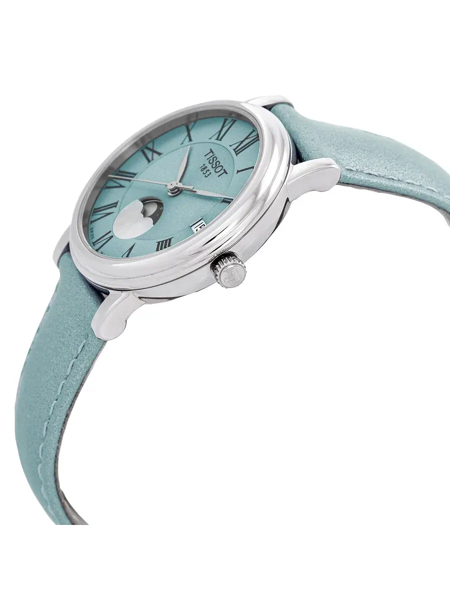 Женские часы Tissot Carson Moon Phase Quartz с голубым циферблатом T122.223.16.353.00 — изображение 2 из 4