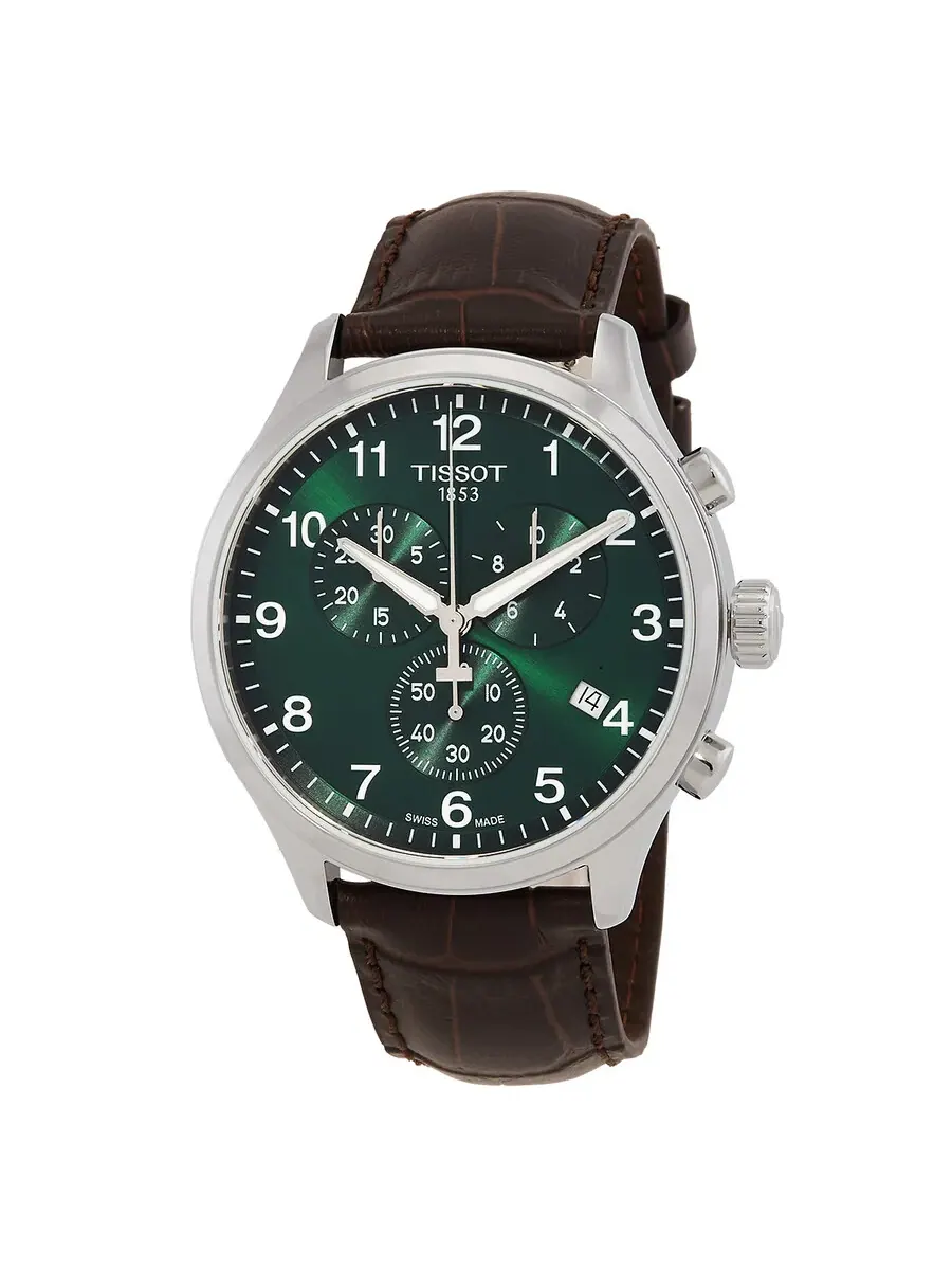 Мужские часы Tissot Chrono XL Classic Quartz с зеленым циферблатом T1166171609200