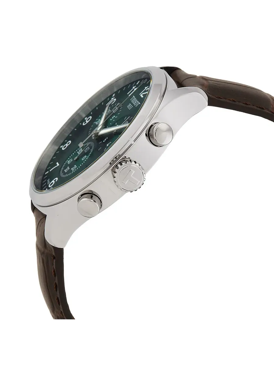Мужские часы Tissot Chrono XL Classic Quartz с зеленым циферблатом T1166171609200 — изображение 2 из 3, оттенок серебряный