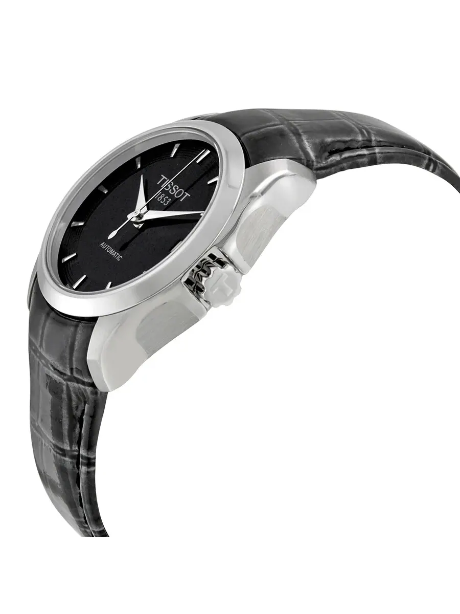 Женские часы Tissot Couturier Automatic с черным циферблатом T0352071605100 — изображение 2 из 3, оттенок серебряный