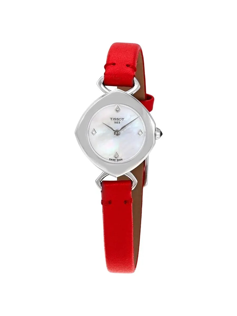 Женские часы Tissot Femini-T с перламутровым циферблатом и бриллиантами, модель T113.109.16.116.00