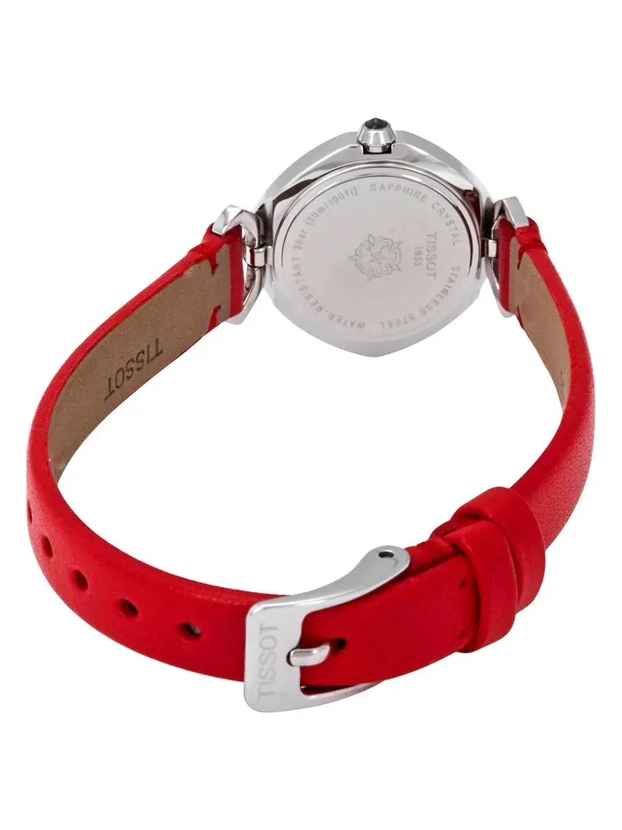 Женские часы Tissot Femini-T с перламутровым циферблатом и бриллиантами, модель T113.109.16.116.00 — изображение 3 из 3
