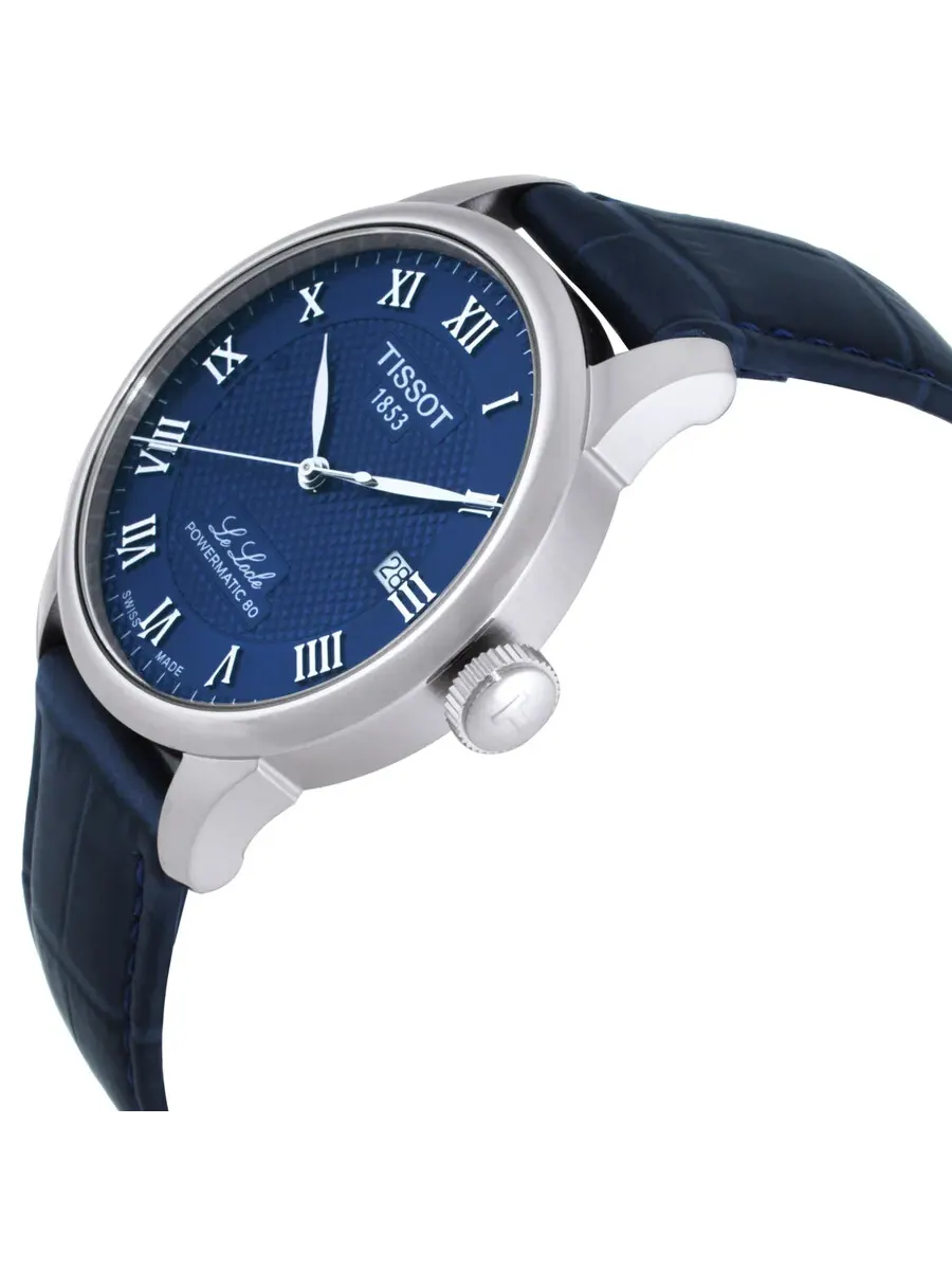 Мужские часы Tissot Le Locle Automatic с синим циферблатом T0064071604300 — изображение 2 из 3, оттенок серебряный