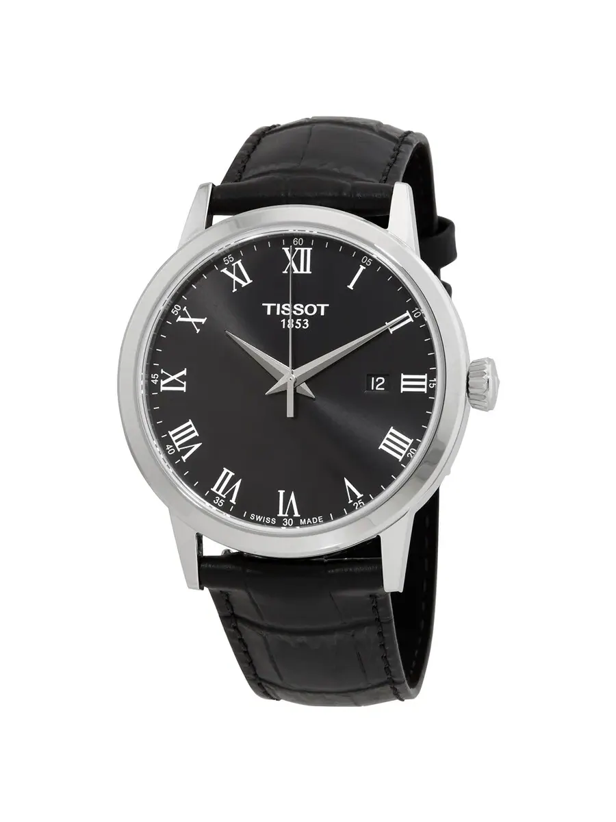 Мужские часы Tissot T-Classic Quartz с черным циферблатом T129.410.16.053.00