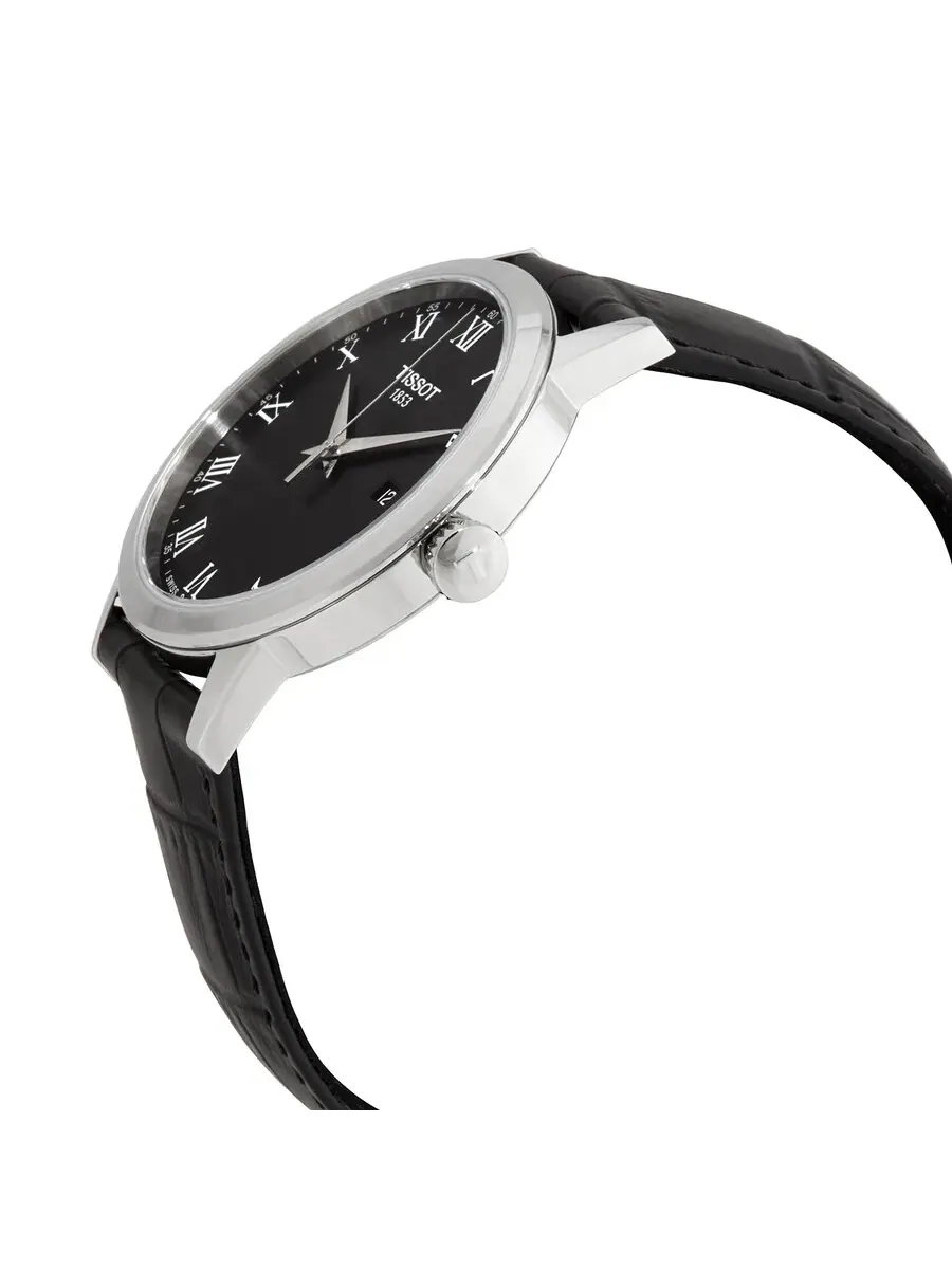 Мужские часы Tissot T-Classic Quartz с черным циферблатом T129.410.16.053.00 — изображение 2 из 3, оттенок черный