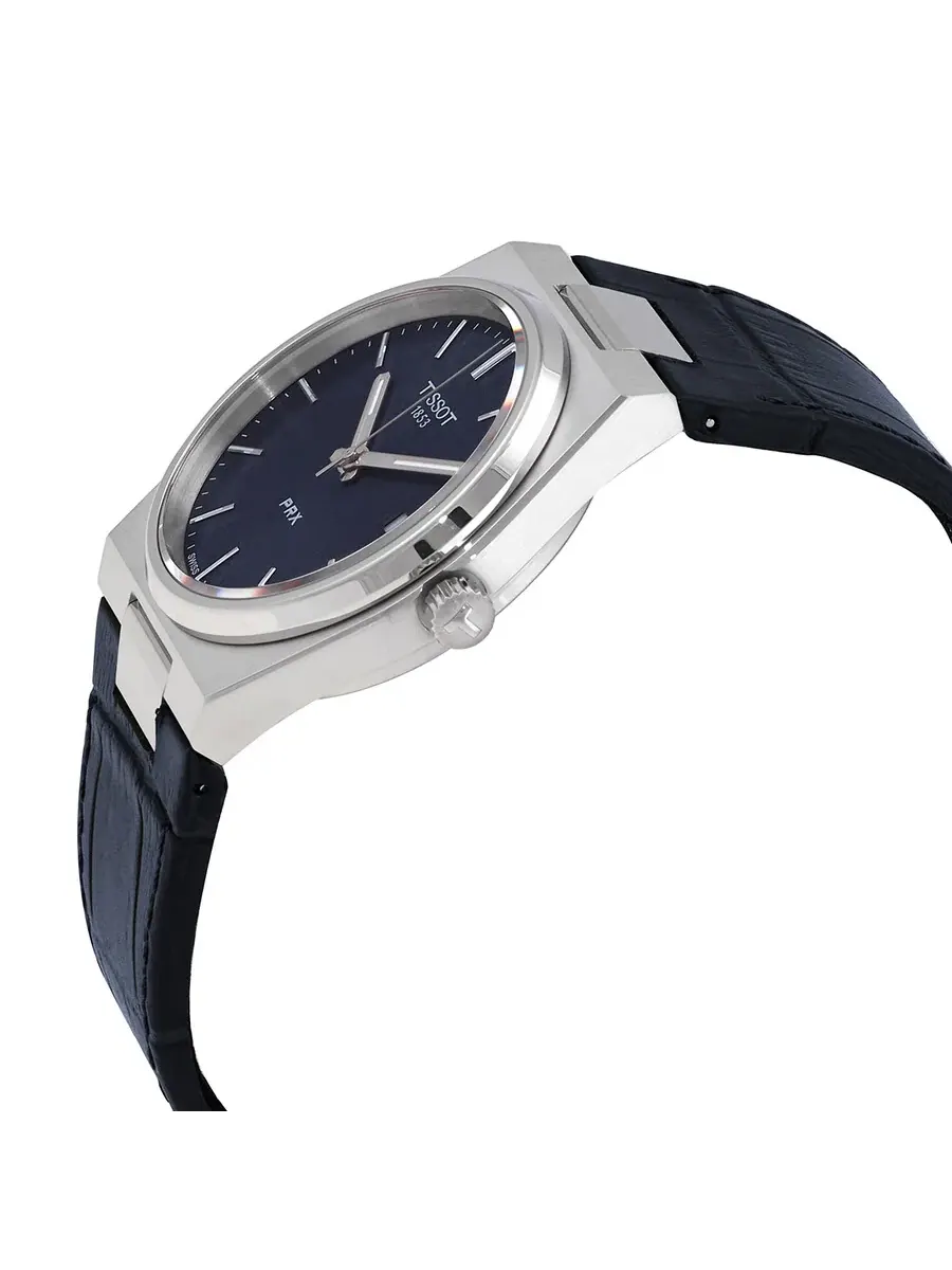 Мужские часы Tissot PRX Quartz с синим циферблатом T137.410.16.041.00 — изображение 2 из 3, оттенок серебряный