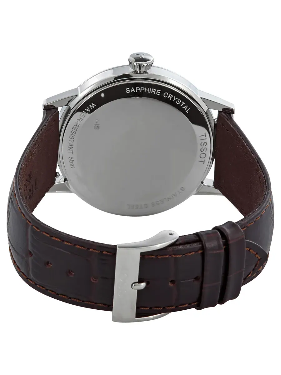 Мужские часы Tissot T-Classic Quartz с белым циферблатом T129.410.16.013.00 — изображение 3 из 3, оттенок серебряный
