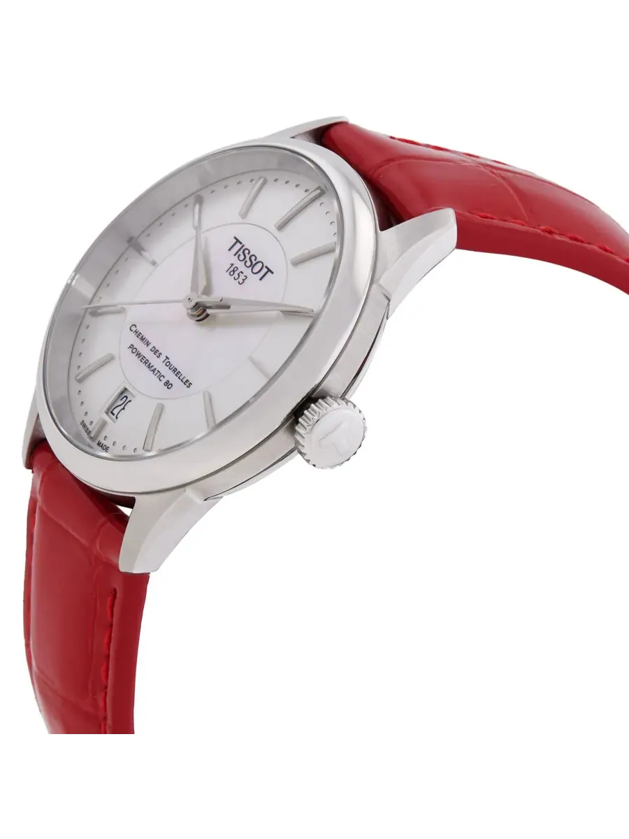 Женские часы Tissot T-Classic Automatic с белым перламутровым циферблатом T1392071611100 — изображение 2 из 3