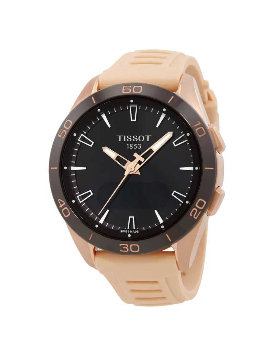 Мужские часы Tissot T-Touch Connect Quartz с черным циферблатом T1534204705105